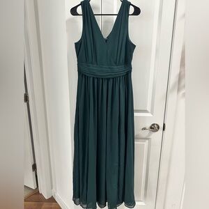 Lulus Deep Teal/Emerald Green Sleeveless Maxi Dress